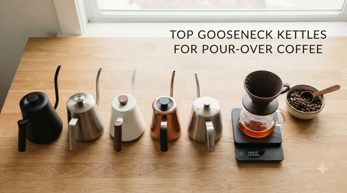 Top gooseneck kettles for pour-over coffee