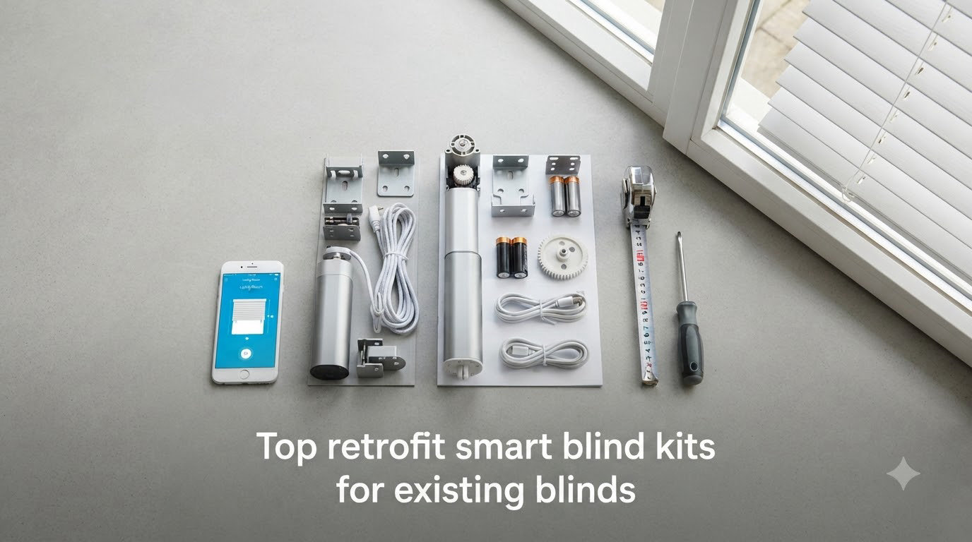 Top retrofit smart blind kits for existing blinds