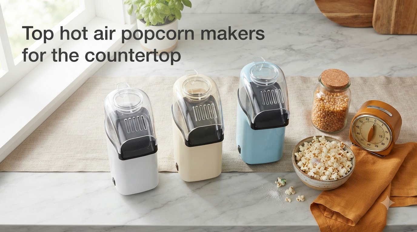 Top hot air popcorn makers for the countertop