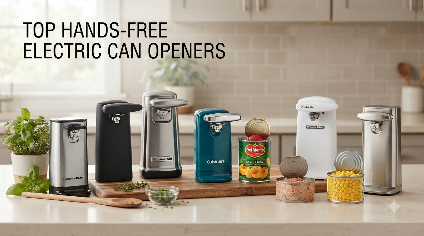 Top hands-free electric can openers