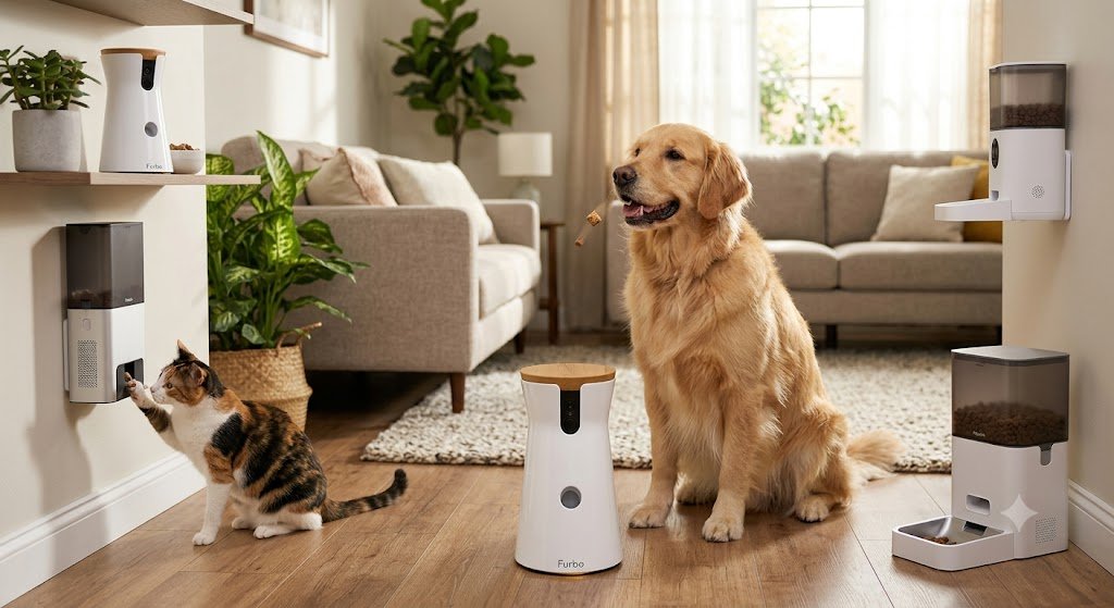 Best indoor pet cameras with treat dispensers