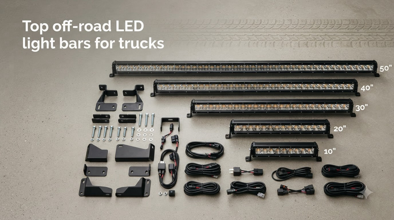 Top off-road LED light bars for trucks