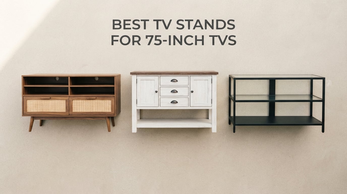 best TV stands for 75-inch TVs