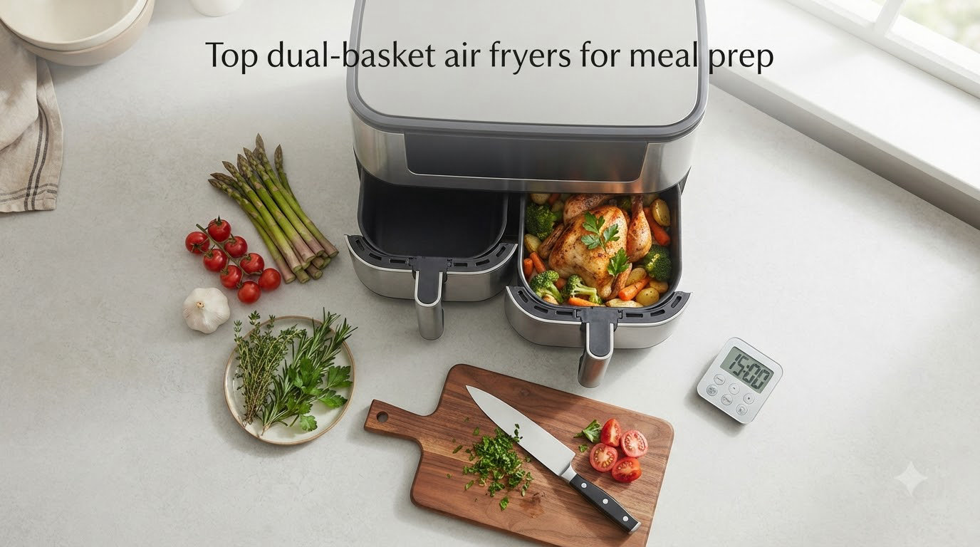 Top dual-basket air fryers for meal prep