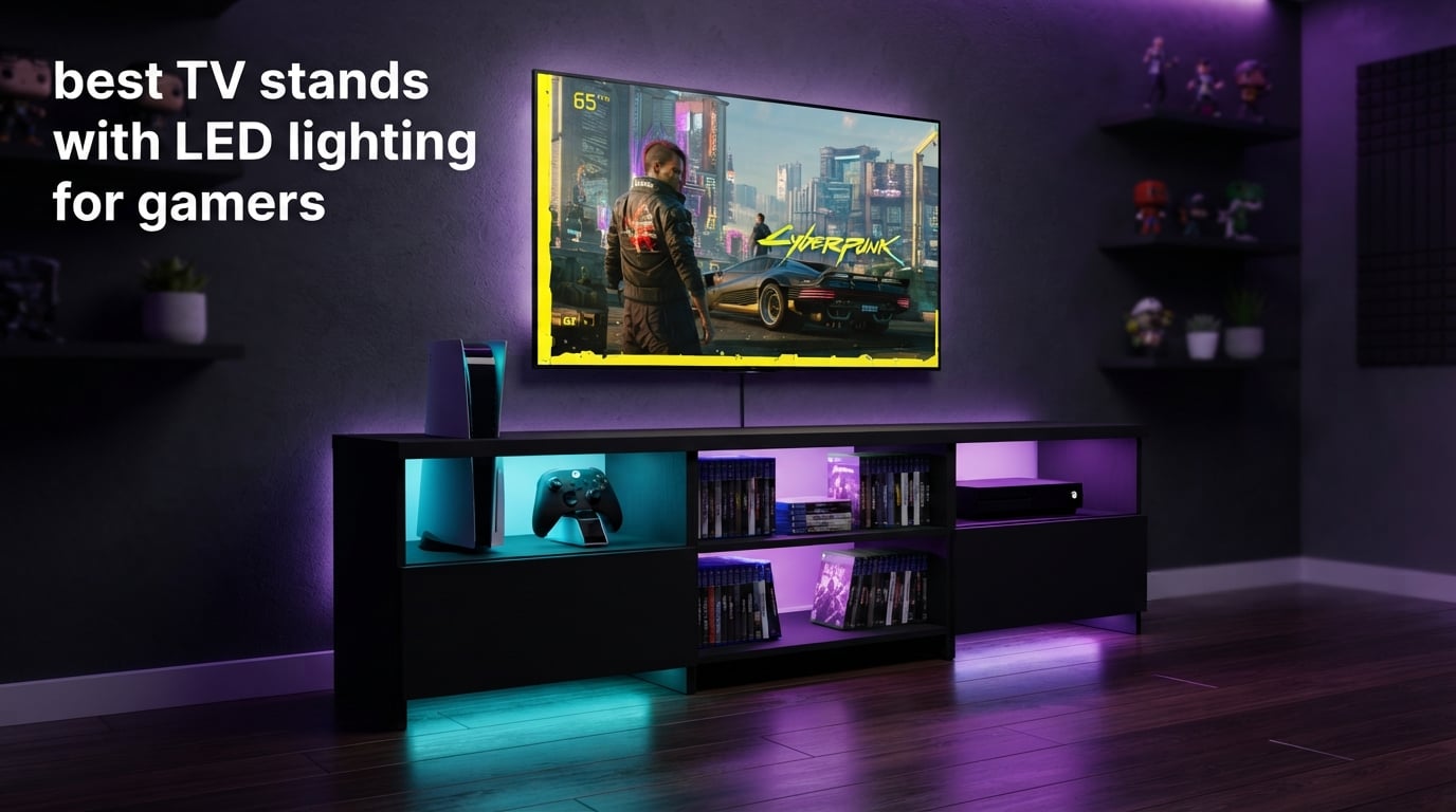best TV stands with LED lighting for gamers