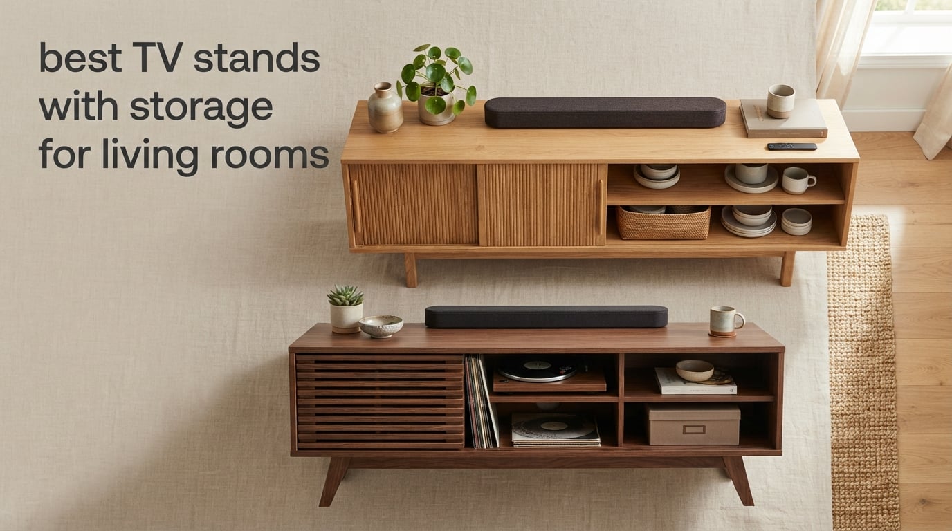 best TV stands with storage for living rooms