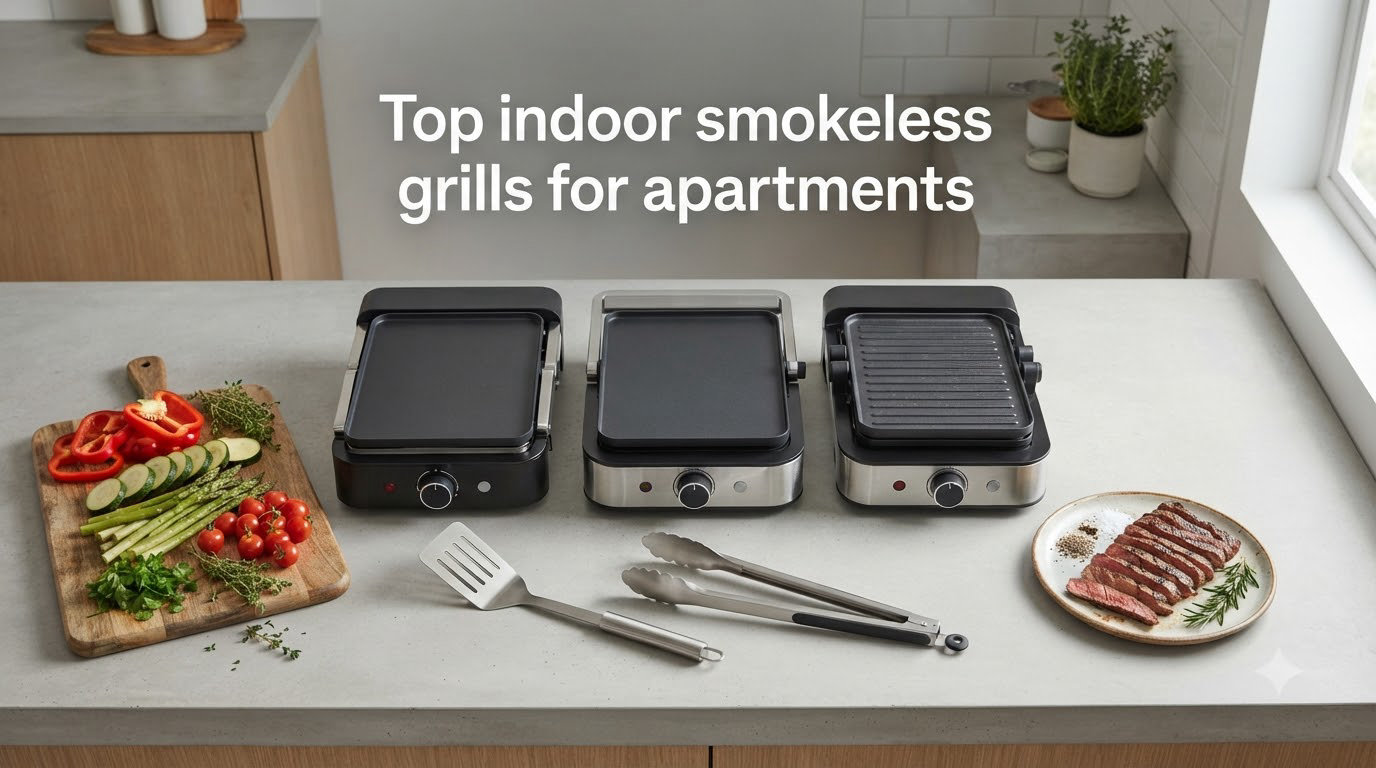 Top indoor smokeless grills for apartments