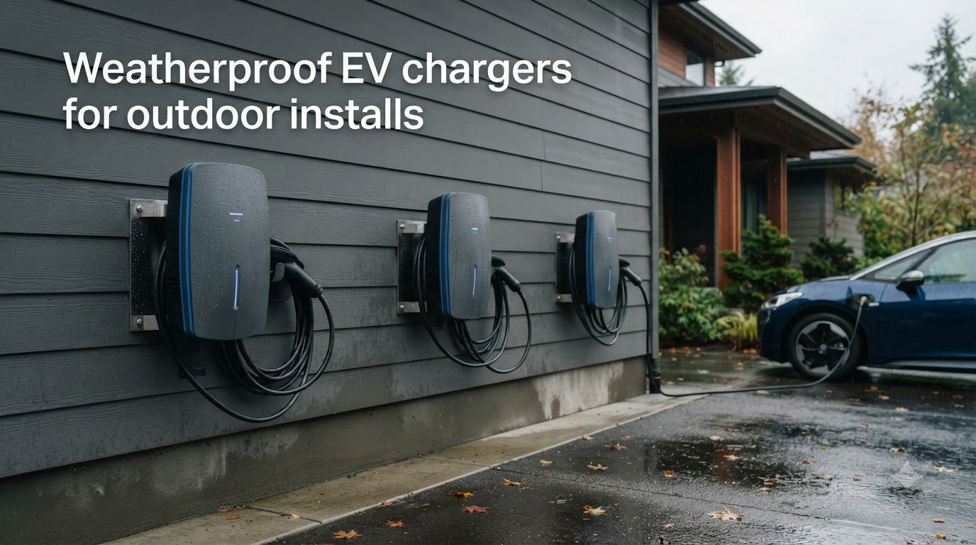 Weatherproof EV chargers for outdoor installs