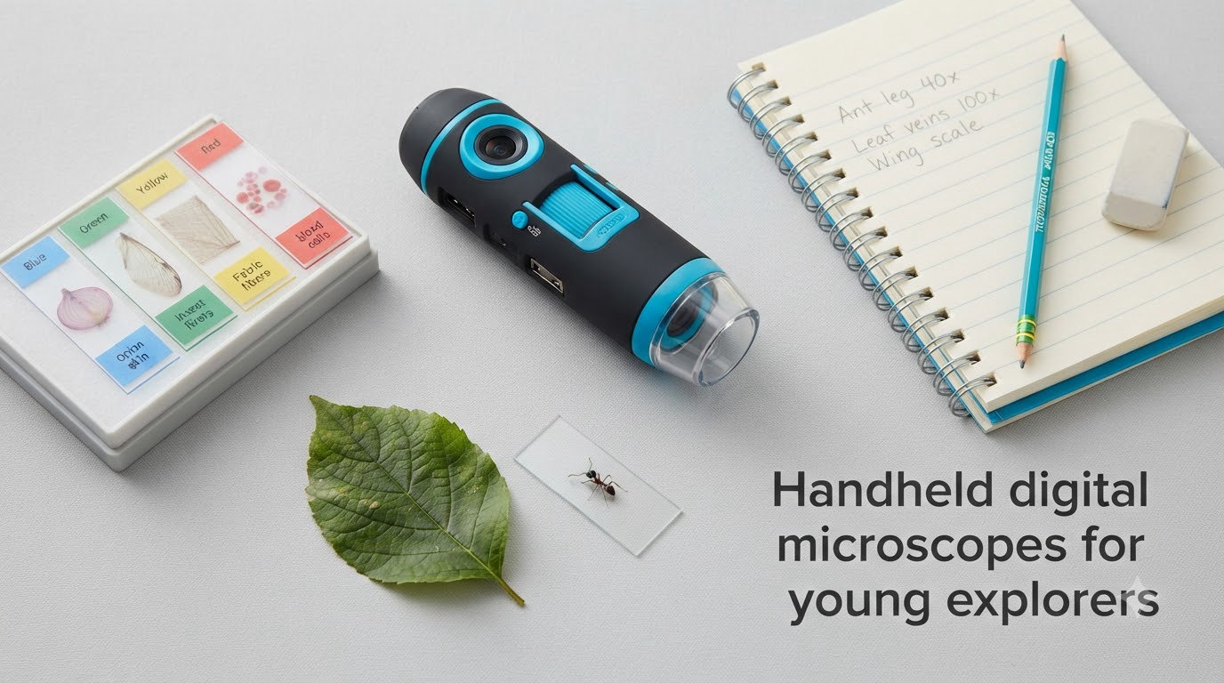 Handheld digital microscopes for young explorers