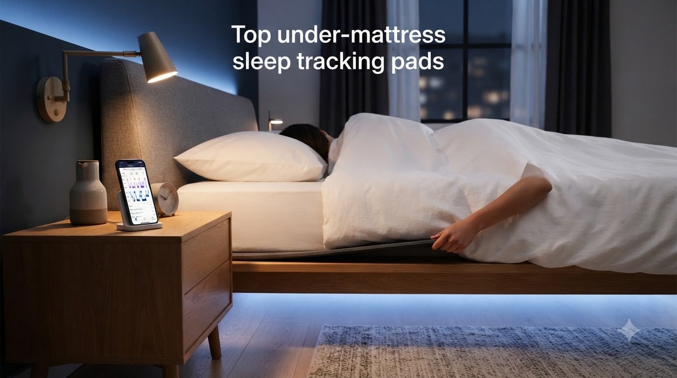 Top under-mattress sleep tracking pads