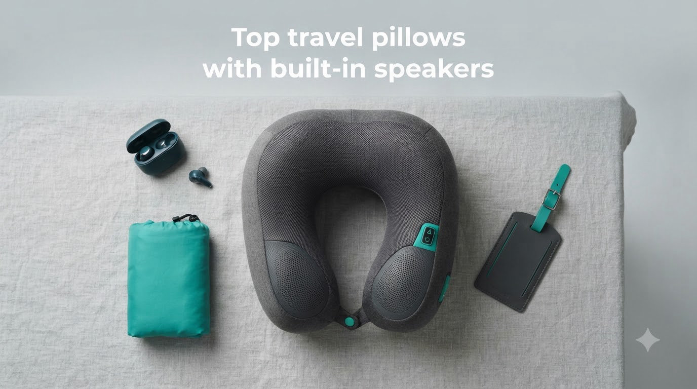 Top travel pillows with built-in speakers
