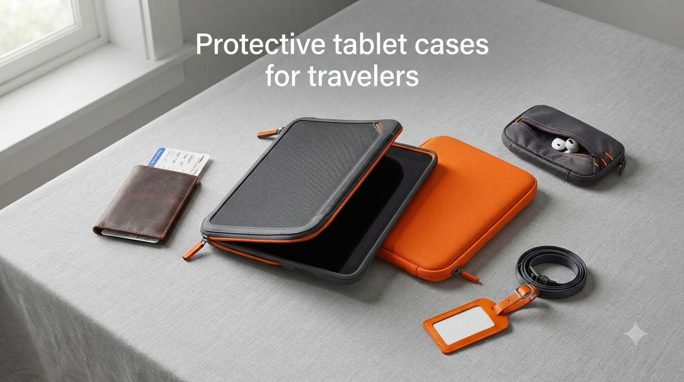 Protective tablet cases for travelers