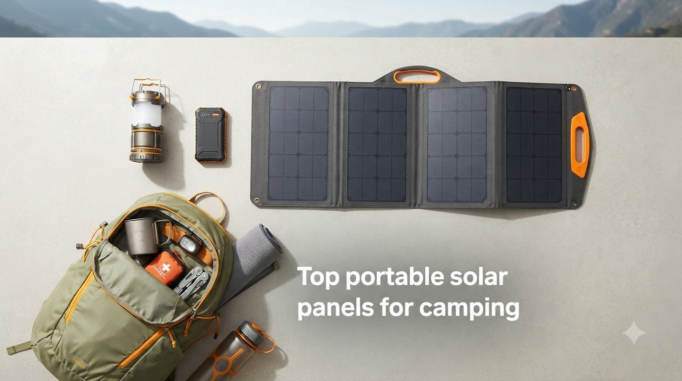 Top portable solar panels for camping