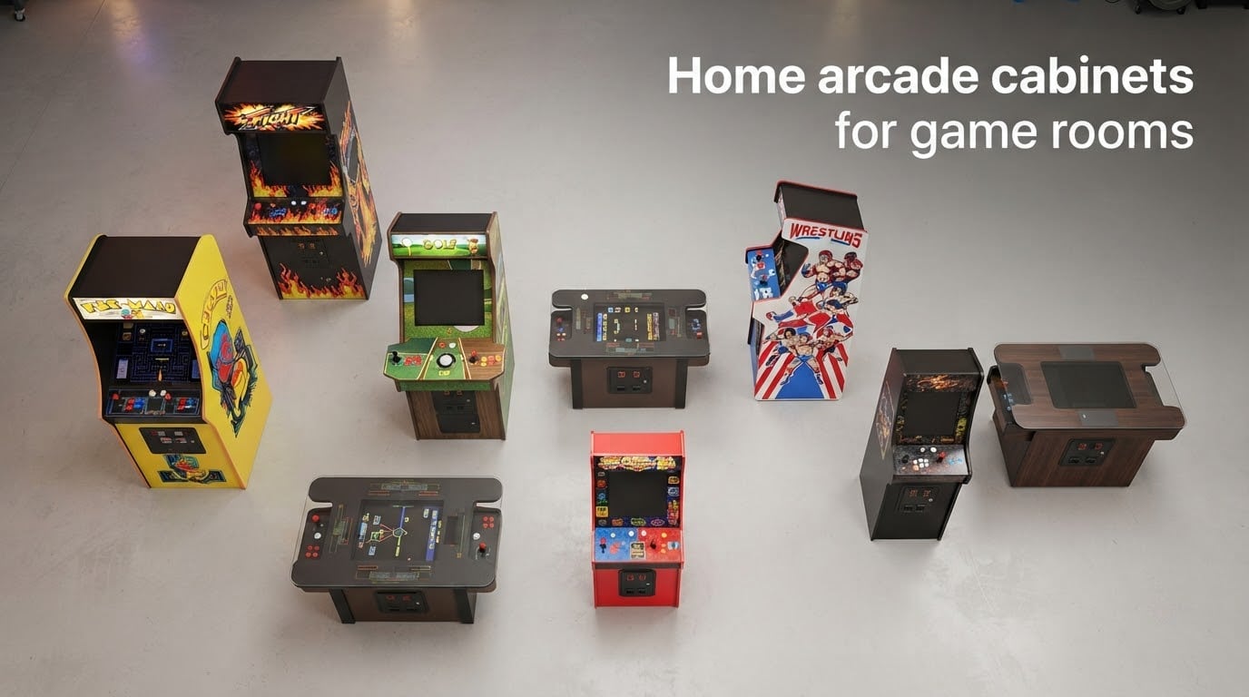 Home arcade cabinets for game rooms