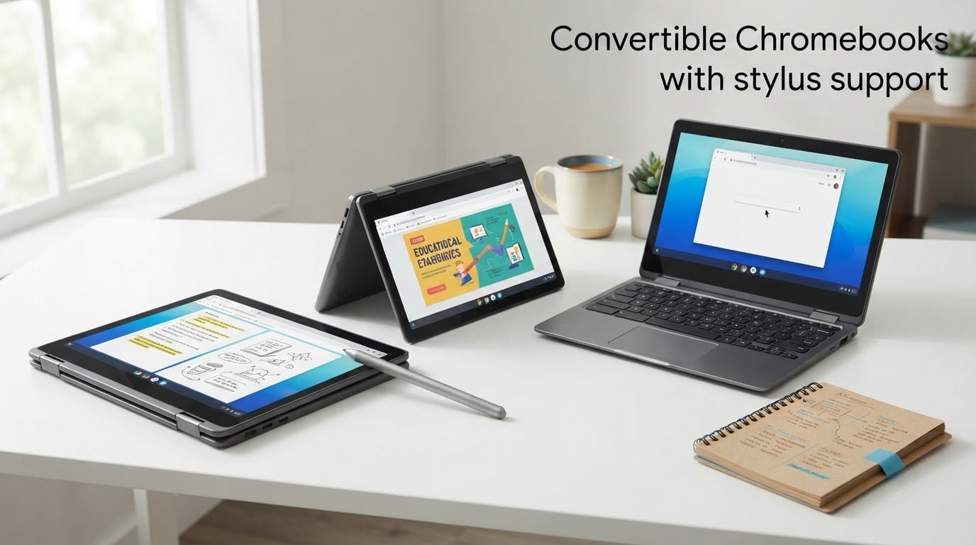 Convertible Chromebooks with stylus support