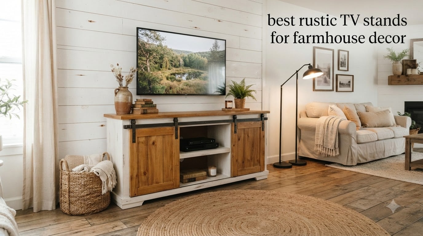 best rustic TV stands for farmhouse decor