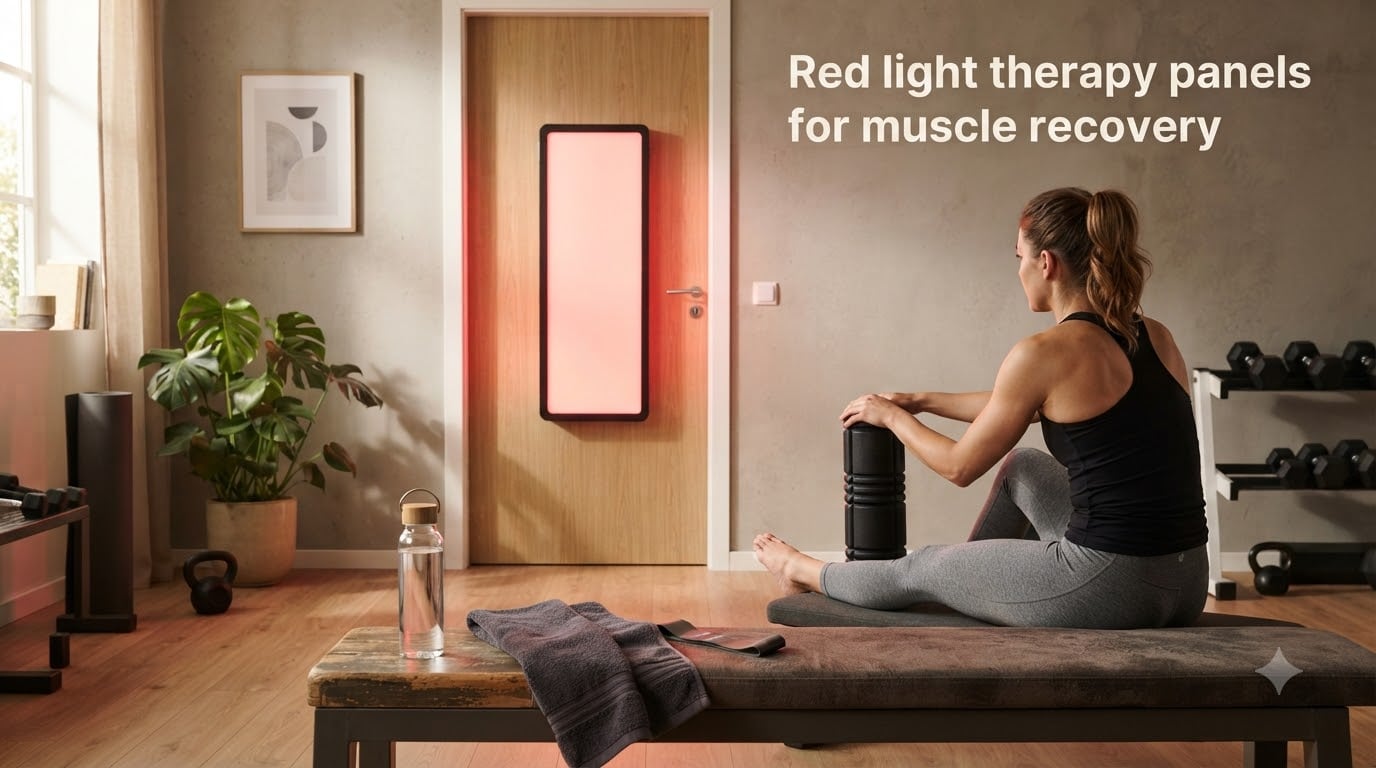 Red light therapy panels for muscle recovery