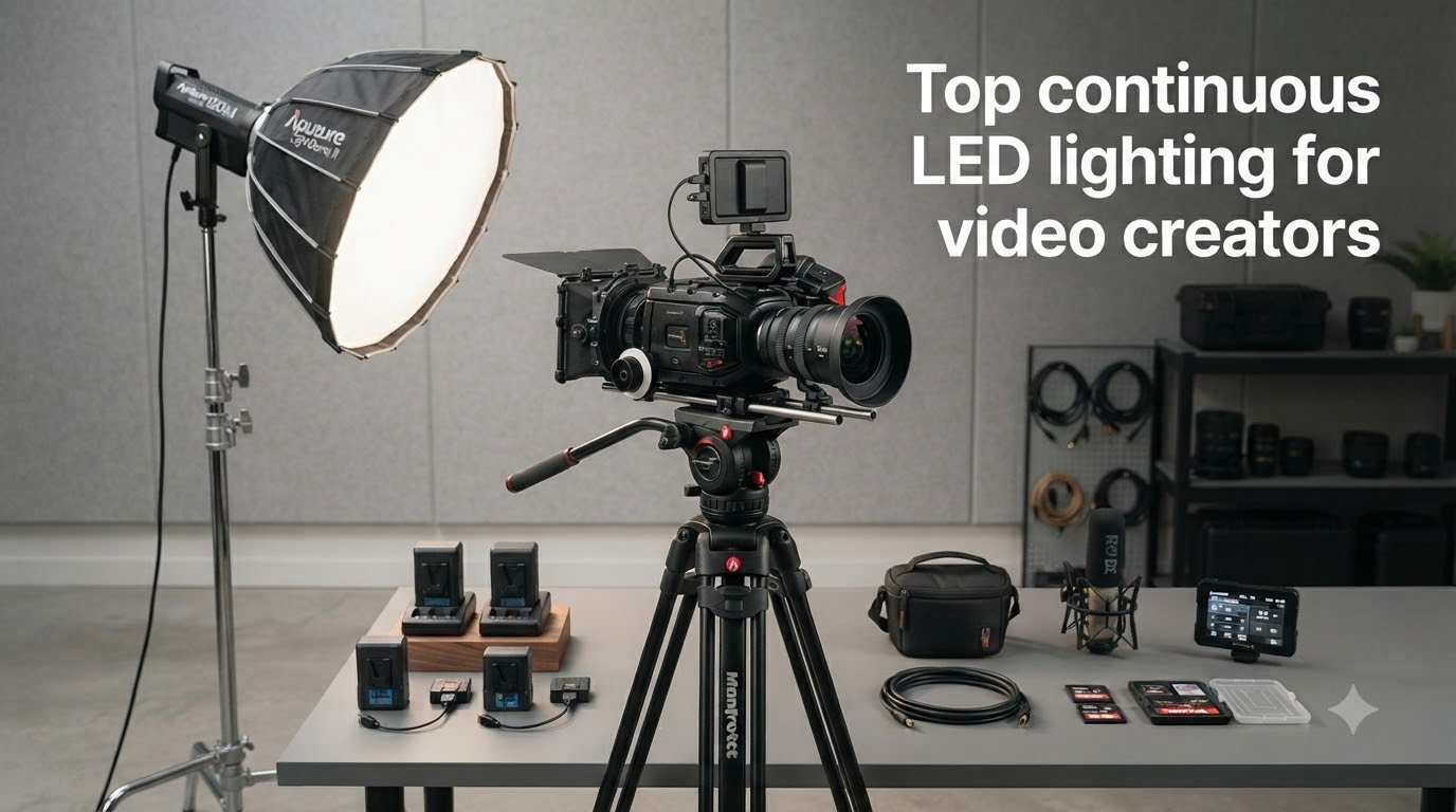 Top continuous LED lighting for video creators