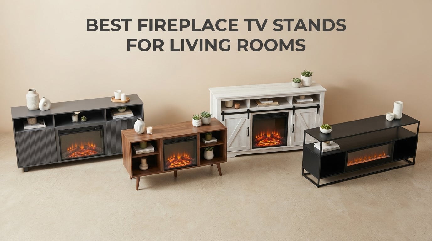 best fireplace TV stands for living rooms