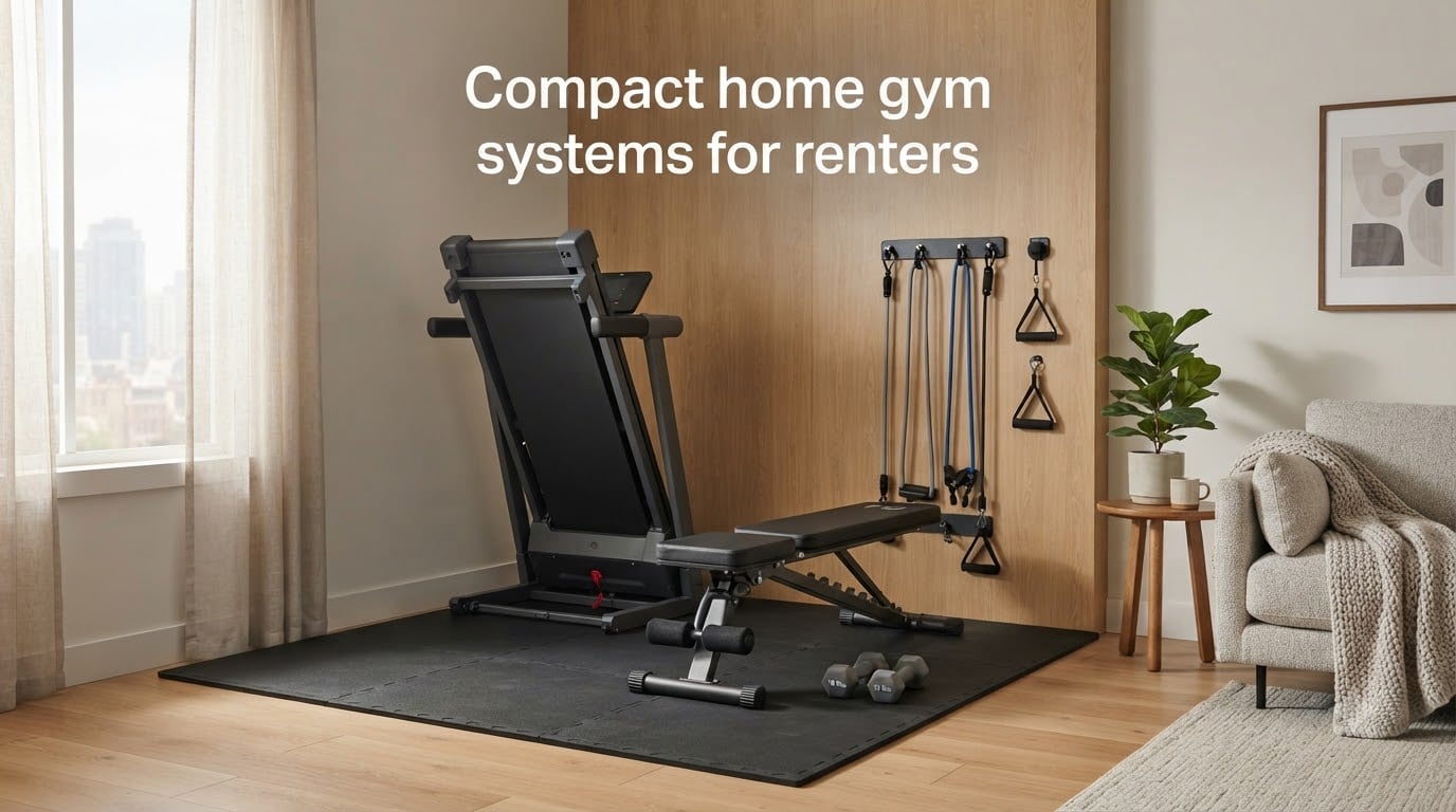 Compact home gym systems for renters