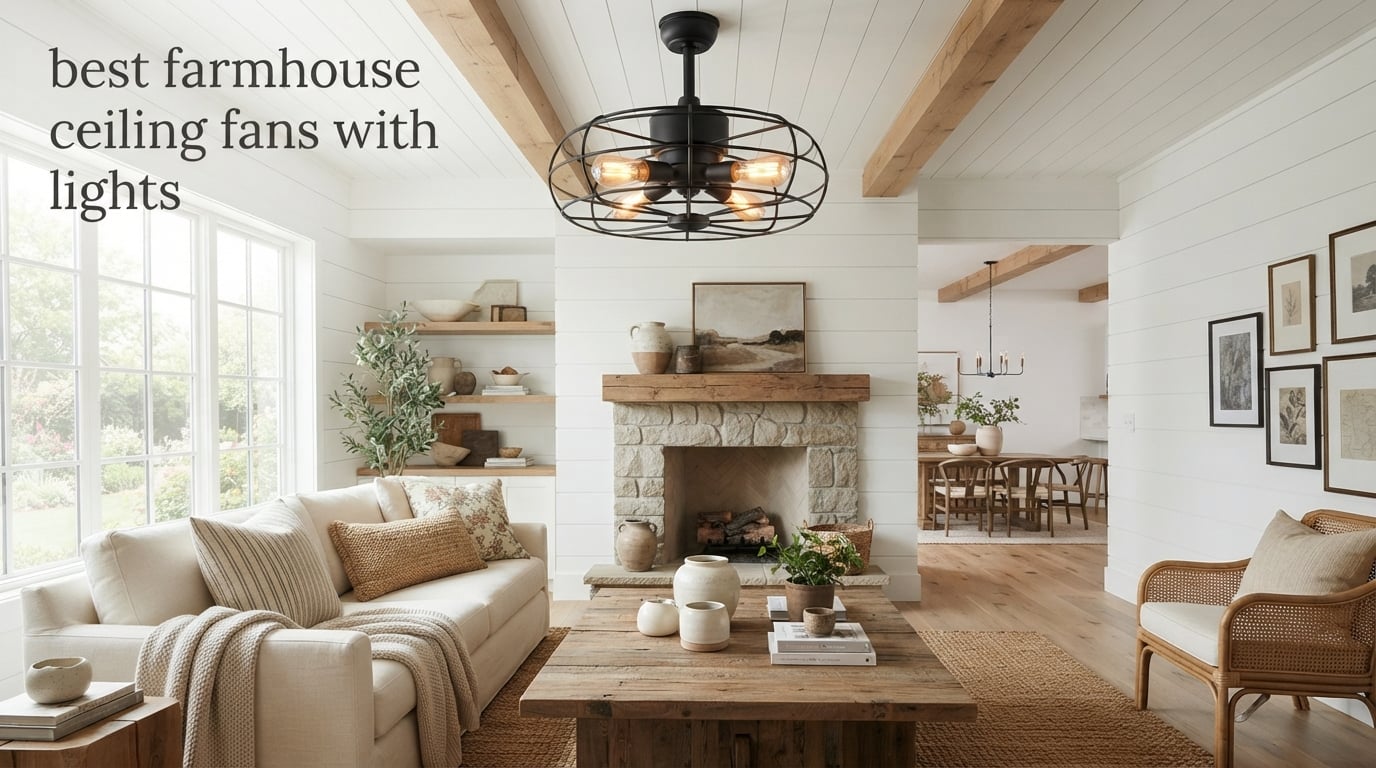 best farmhouse ceiling fans with lights