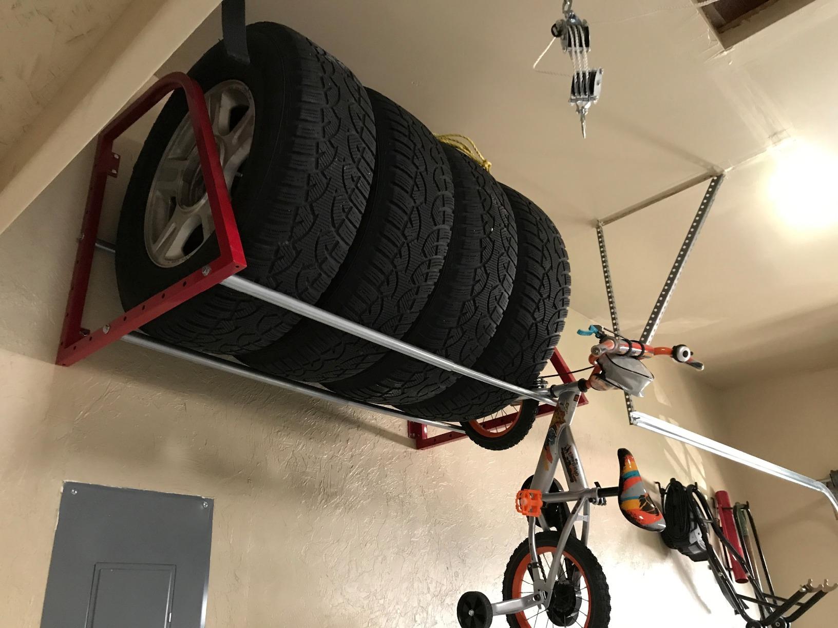 HyLoft Wall-Mounted Folding Tire Storage Loft Rack customer photo 2