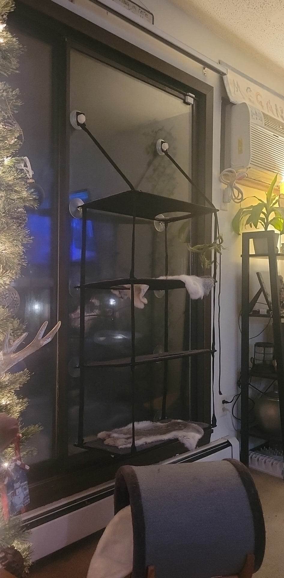 K&H Cat Window Perch, EZ Mount Double Stack Kitty Sill For Large Cats, Gray customer photo 1