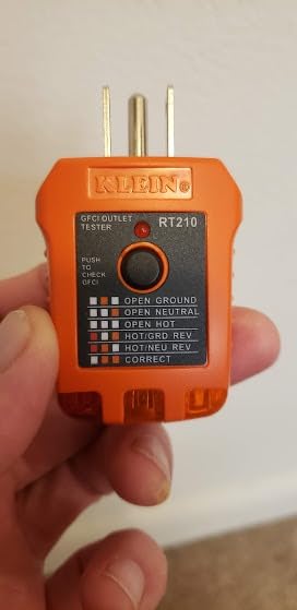 Klein Tools RT210 Outlet Tester, Receptacle Tester for GFCI / Standard North American AC Electrical Outlets, Detects Common Wiring Problems customer photo 2