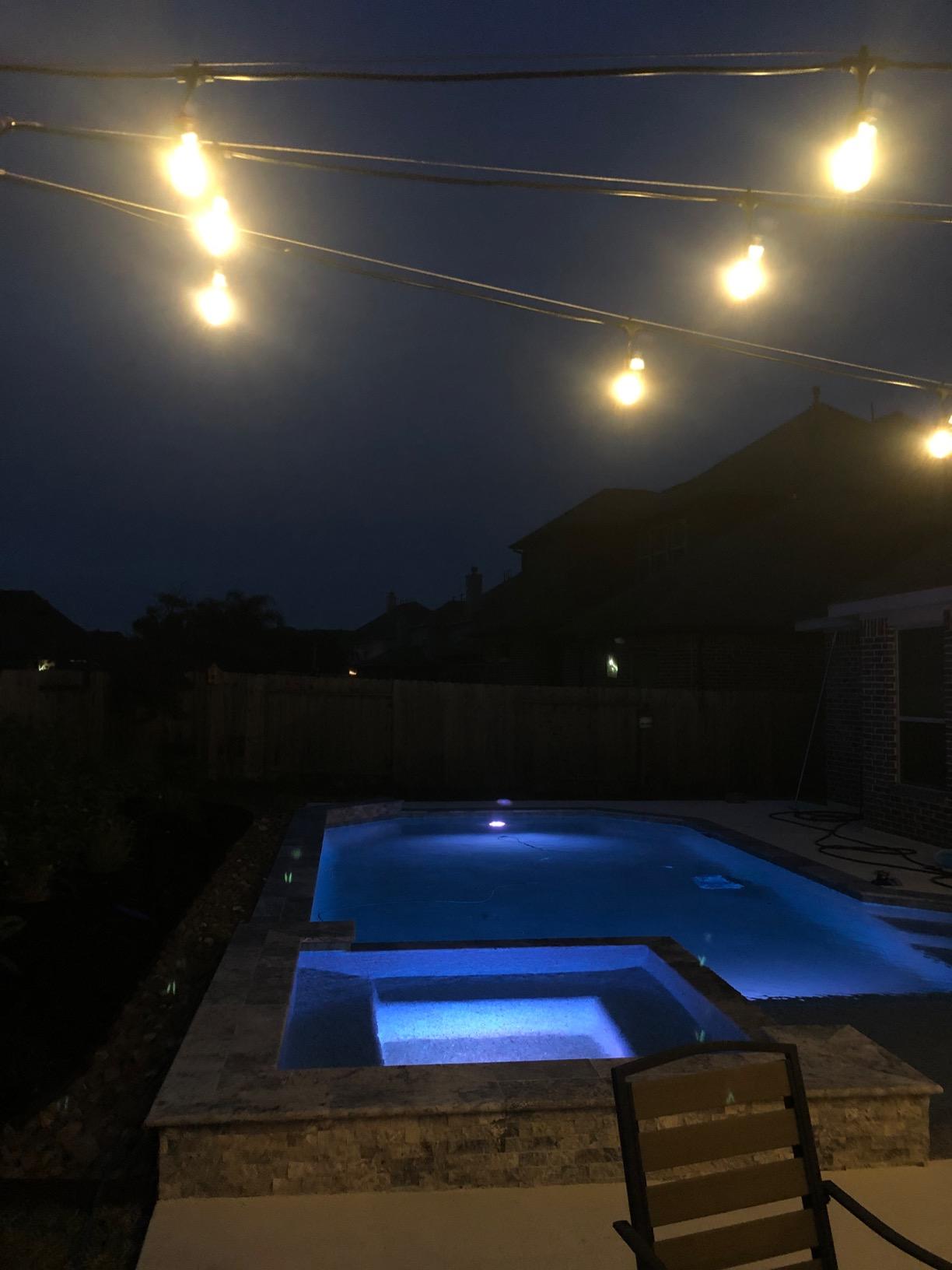 Brightech Ambience Pro LED String Lights - 48 Ft Commercial Grade Patio Lights Outdoor Waterproof - Heavy Duty Porch String Lights for Backyard, Christmas - Dimmable Vintage Edison 1W 15 Bulbs, customer photo 2
