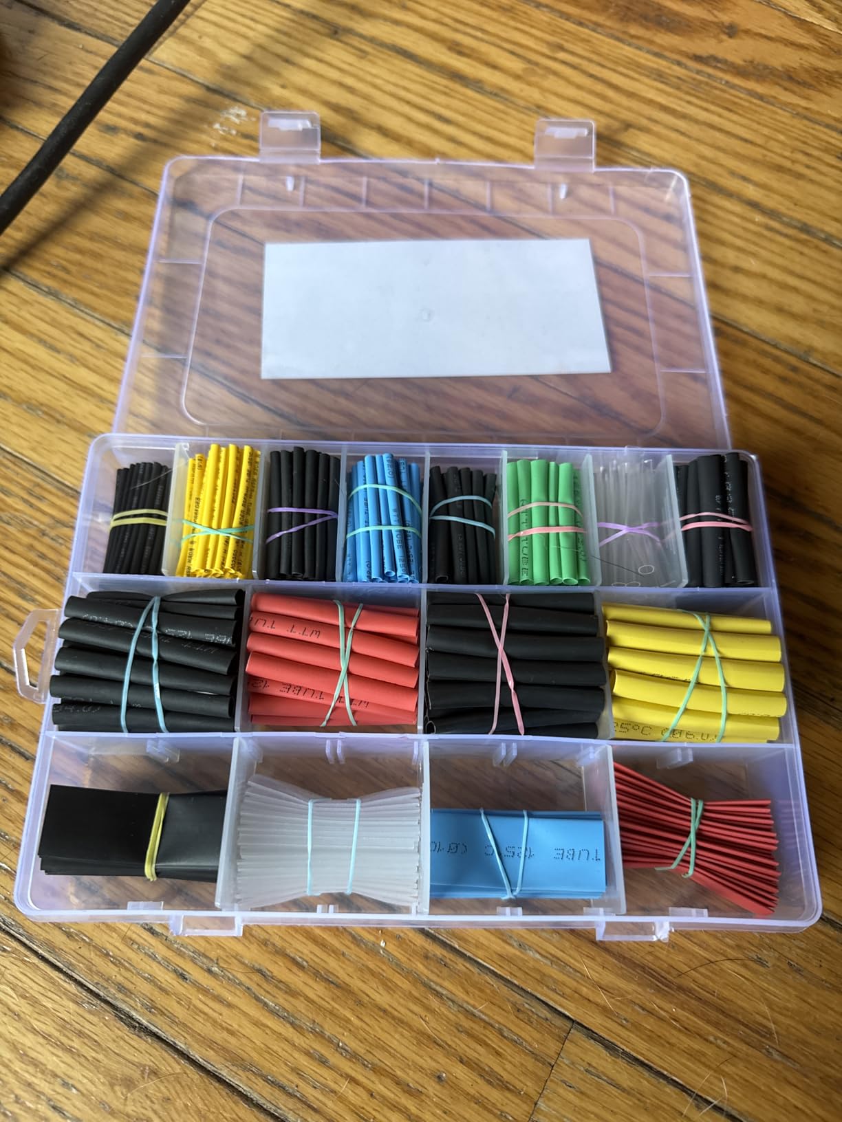 Ginsco 580 pcs 2:1 Heat Shrink Tubing Kit 6 Colors 11 Sizes Assorted Sleeving Tube Wrap Cable Wire Kit for DIY customer photo 1