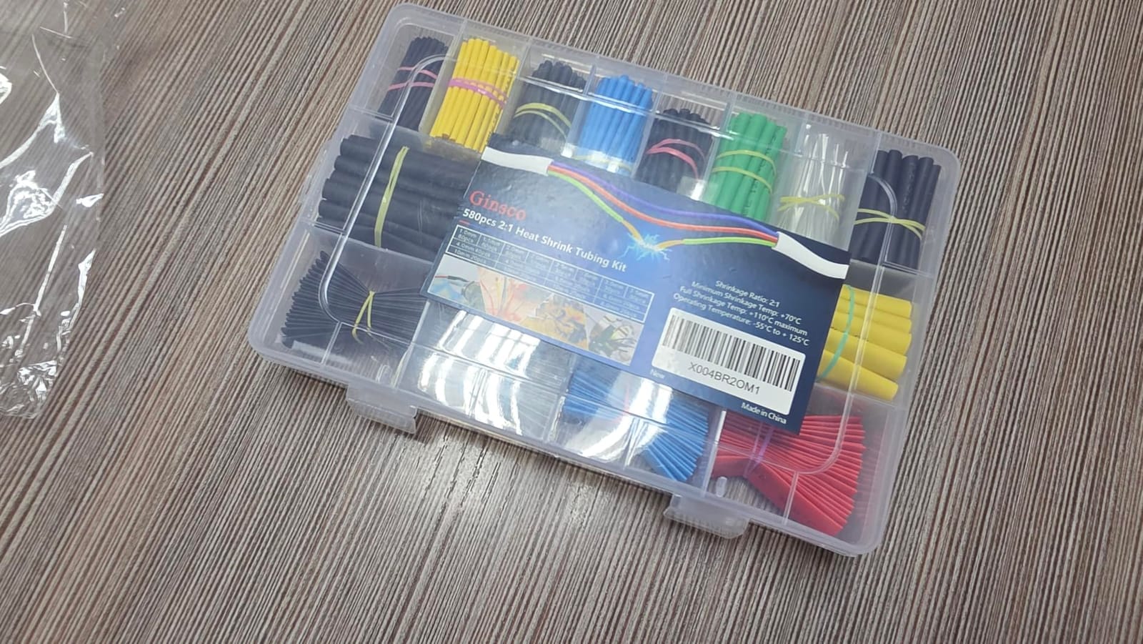 Ginsco 580 pcs 2:1 Heat Shrink Tubing Kit 6 Colors 11 Sizes Assorted Sleeving Tube Wrap Cable Wire Kit for DIY customer photo 2