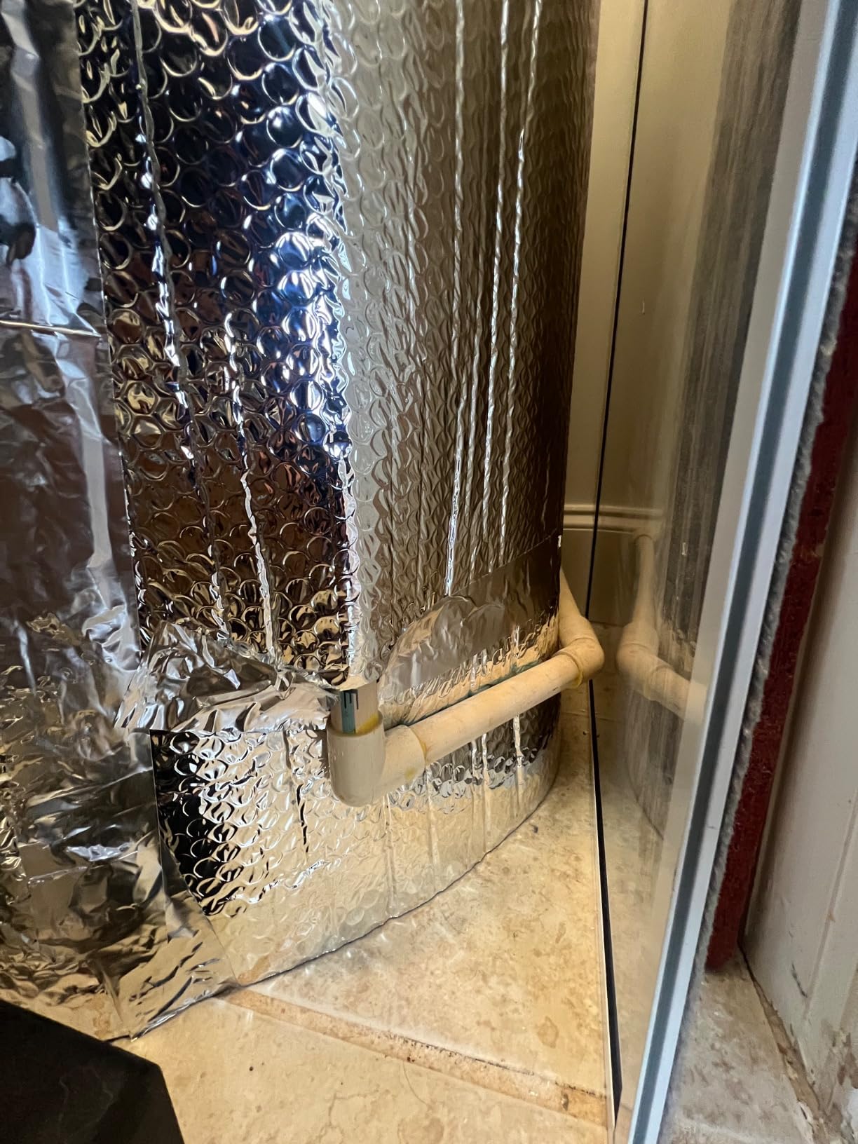 AES Industries Water Heater Blanket Jacket Insulation Non Fiberglass Fits 40 50 60 and 80 Gallon Tank R8 customer photo 1