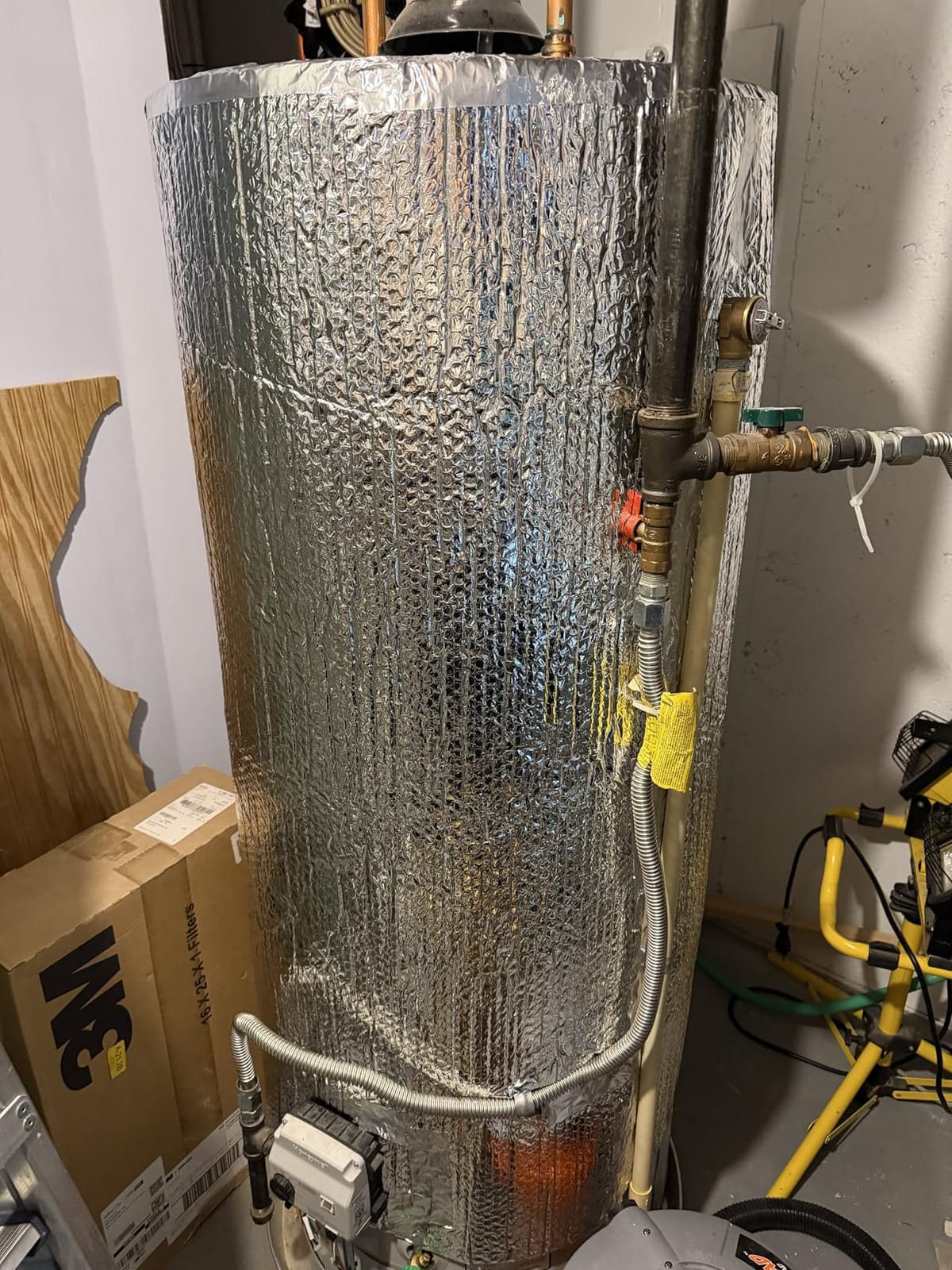 AES Industries Water Heater Blanket Jacket Insulation Non Fiberglass Fits 40 50 60 and 80 Gallon Tank R8 customer photo 2