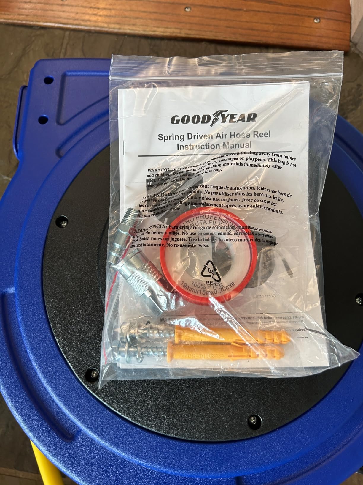 Goodyear Air Hose Reel Retractable 3/8