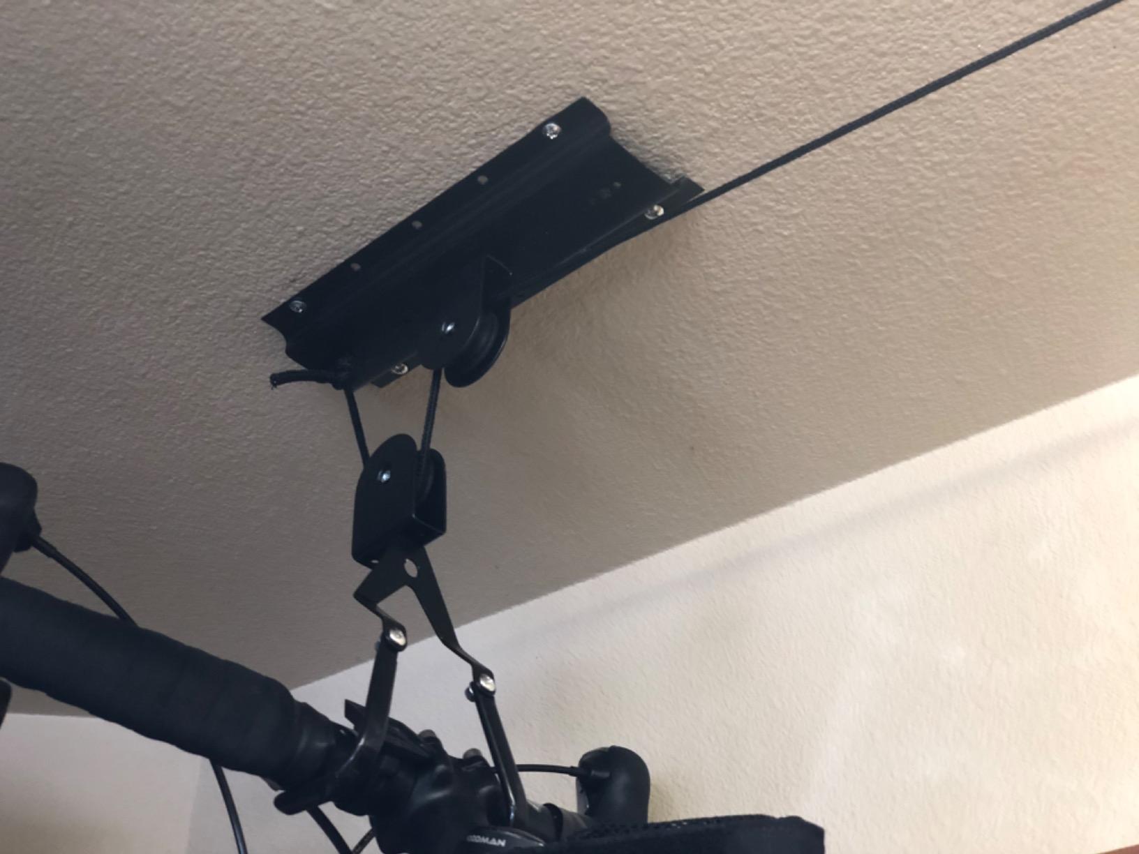Bike Hoist, Ceiling Bicycle Lift, 3 Pulley, 45ft Rope, 100LB Capacity customer photo 2