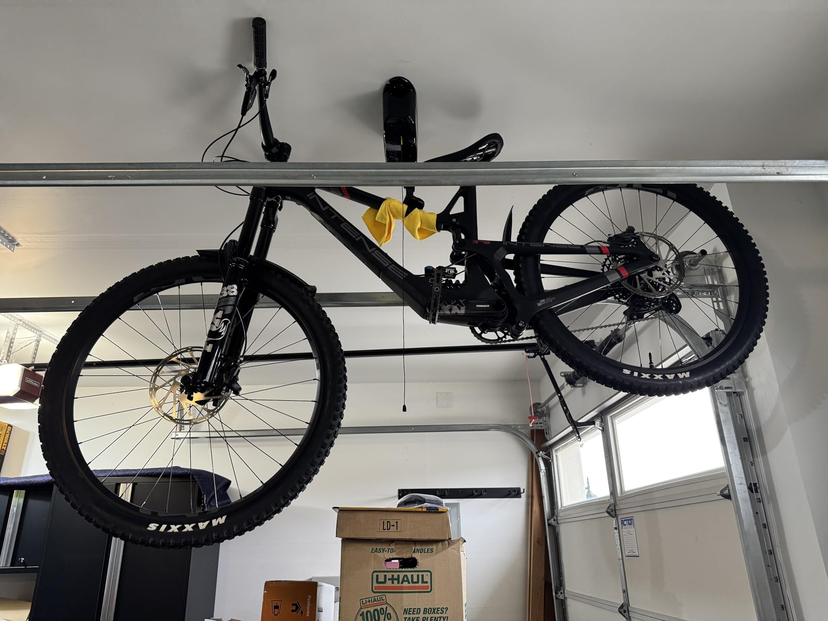 Kradl - Spring-Powered Ceiling Bike Hoist and Rack for Effortless Storage customer photo 1