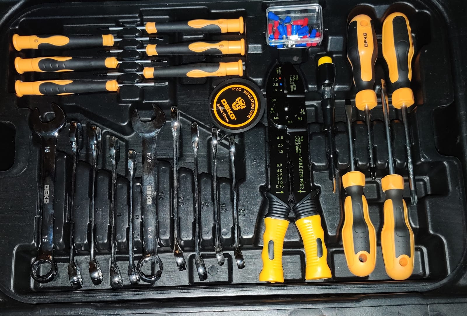 DEKOPRO 258 Piece Tool Kit with Rolling Tool Box Socket Wrench Hand Tool Set Mechanic Case Trolley Portable customer photo 1