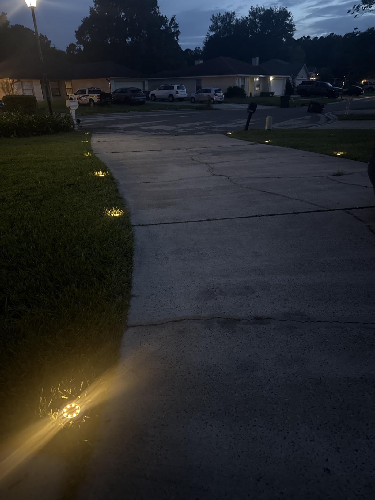 INCX Solar Lights Outdoor Waterproof, Cold White, 12 Pack Ground Lights customer photo 1
