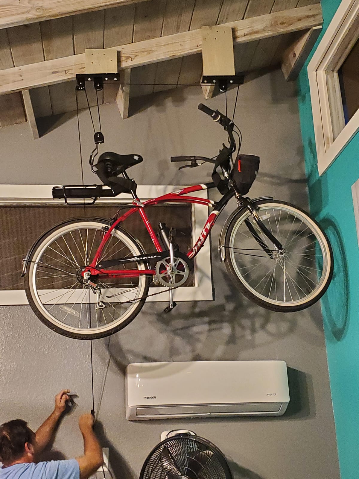 Ceiling Mount Bike Hoist Set of 2 Bike Hangers Pulley System customer photo 2