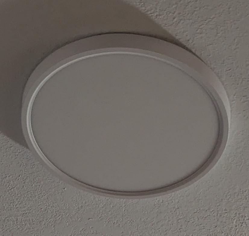 12 Inch LED Flush Mount Ceiling Light Fixture, 5000K Daylight White, 3200LM, 24W, Flat Modern Round Lighting Fixture, 240W Equivalent White Ceiling Lamp for Kitchens, Stairwells, Bedrooms.etc. customer photo 2