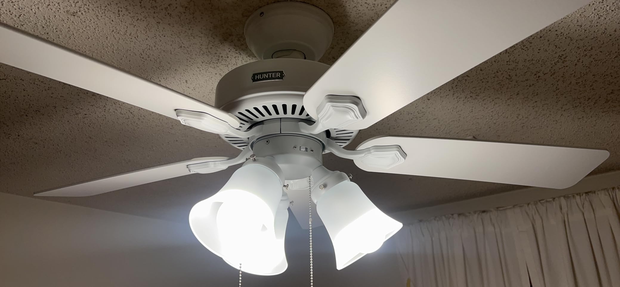 Hunter Swanson, Indoor, Ceiling Fan, with LED Lights, 52 inch, Fresh White customer photo 2
