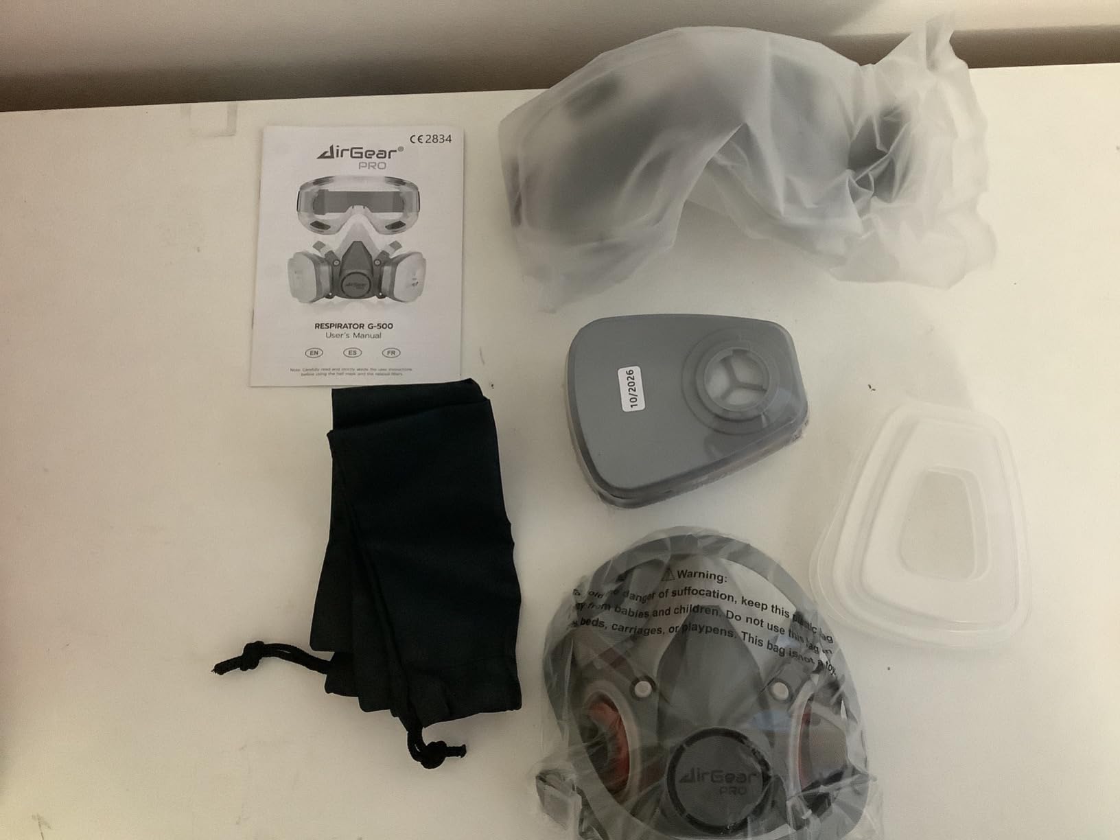 AirGearPro G-500 Reusable Respirator Mask with A1P2 Vapor & Dust Filters customer photo 1