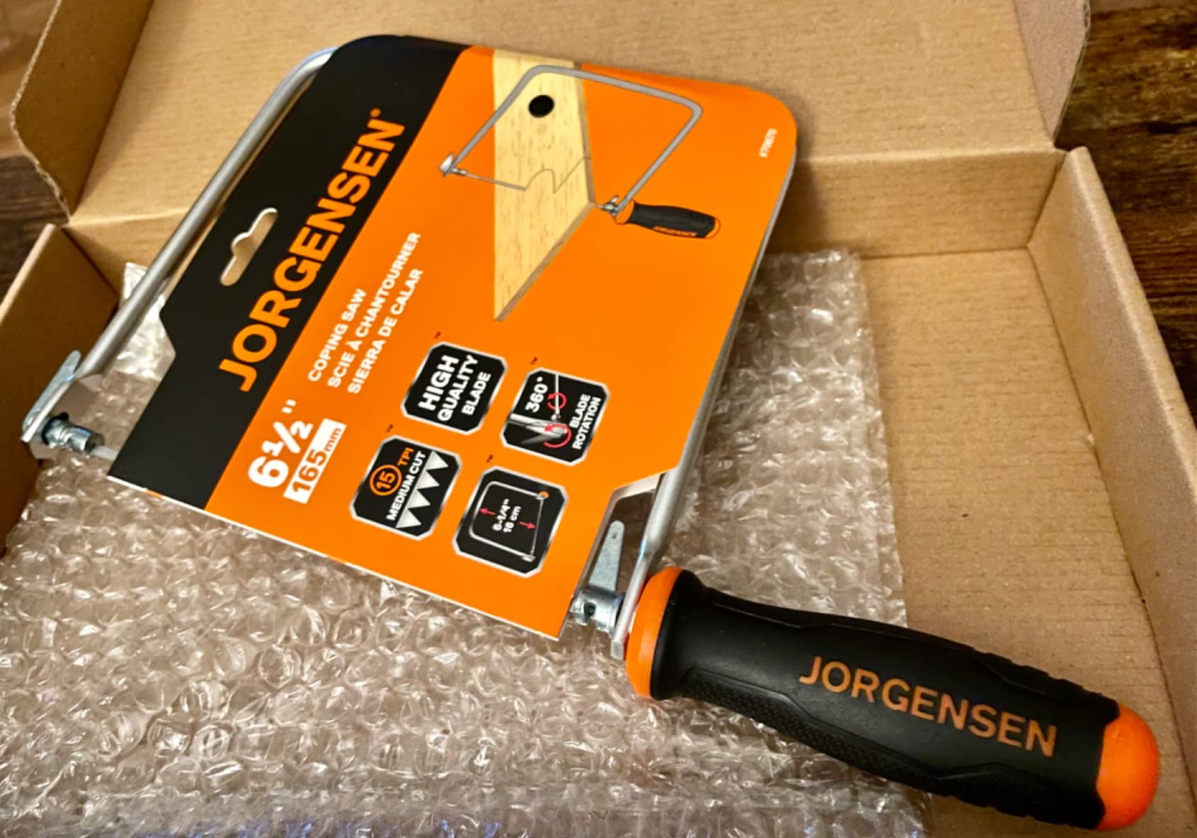 JORGENSEN Pro Coping Saw Set with 2 Replacement Blades, 6-1/2 Inch customer photo 2