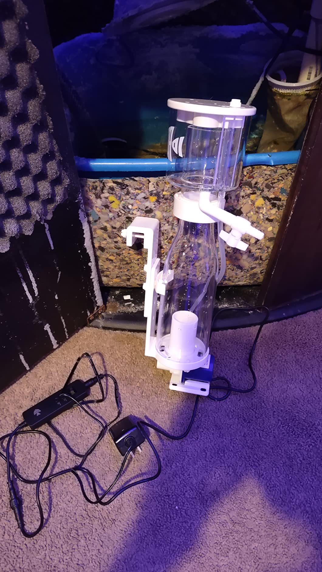 IOAOI Protein Skimmers for Saltwater Aquariums, Hang On Protein Skimmer for Fish Tanks up to 80 Gallons, DC Pinwheel Pump with Controller, Not for Rimmed Tank customer photo 1