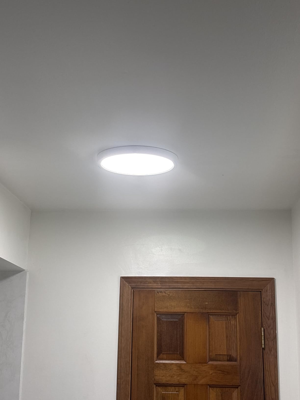 Allsmartlife LED Flush Mount Ceiling Light Fixture, 12inch 24W 2880lm CCT 3000K/4000K/6500K Thin Round Flat Panel Light Surface Mount for Kitchen, Bedroom, Laundry. Dimmable Ceiling Lamp customer photo 1