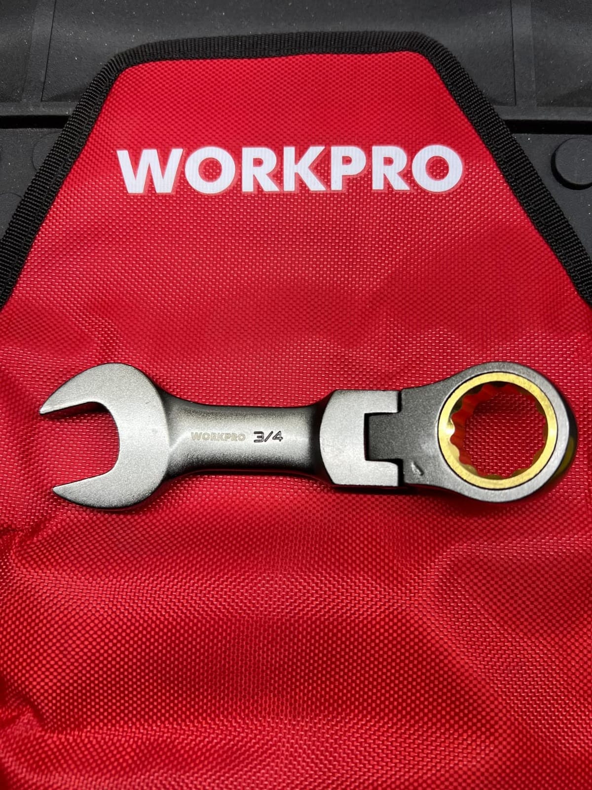 WORKPRO 8 Piece Flex Head Stubby Ratcheting Wrench Set, SAE 5/16-3/4 in customer photo 2