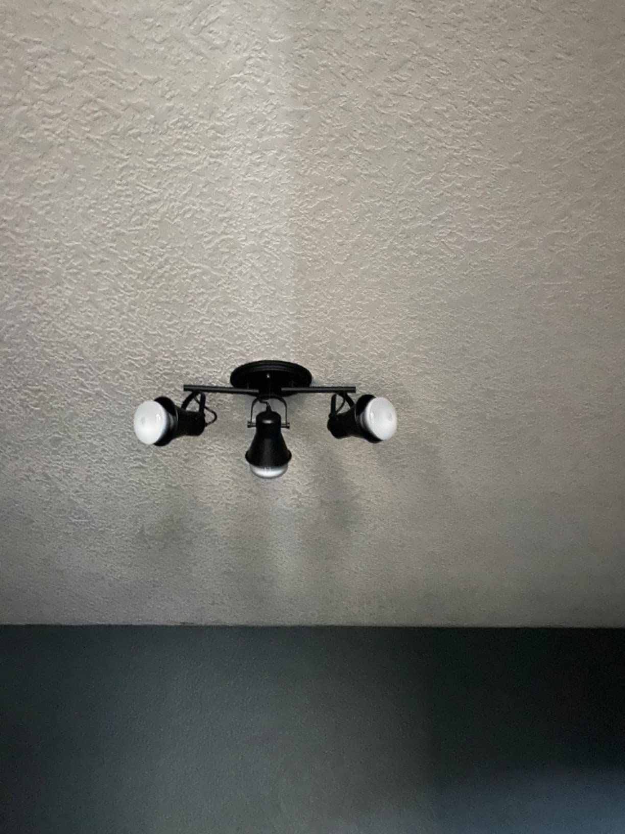 4-Light Track Lighting Kit, Directional Ceiling Light, Industrial Black Kitchen Track Lighting Fixtures Ceiling for Kitchen, Living Room, Dining Room, Hallway. customer photo 2
