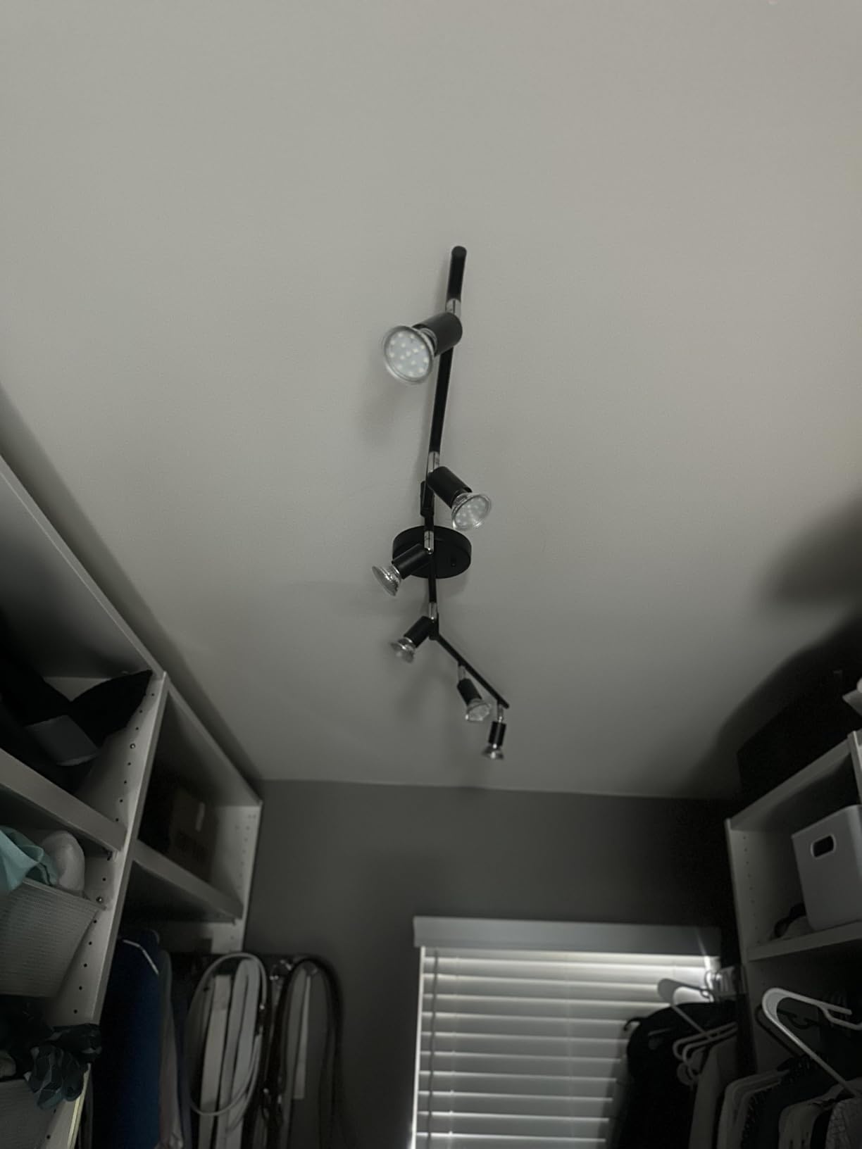 Bojim 6 Light Black Kitchen Track Lighting Fixtures Ceiling Adjustable Head customer photo 2