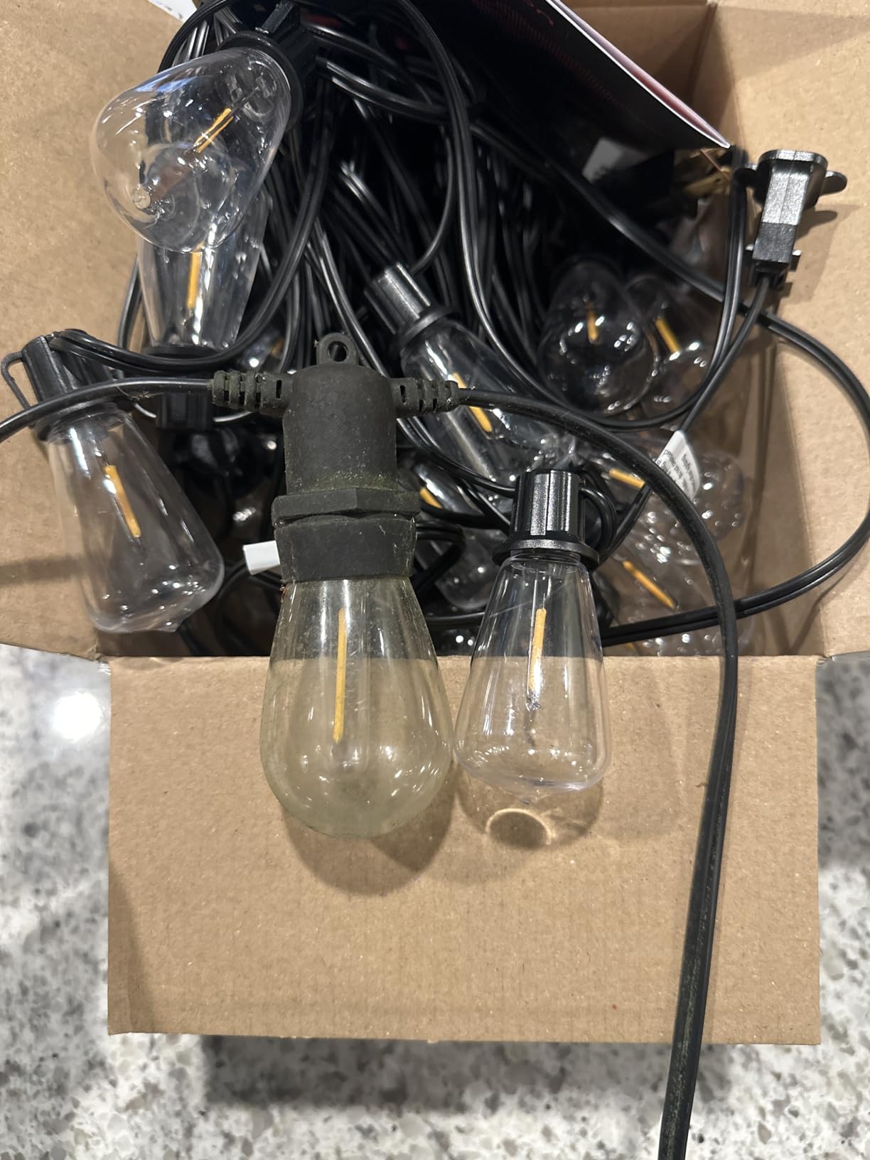 addlon 100FT Outdoor String Lights ST38 LED with Remote Waterproof Dimmable customer photo 1