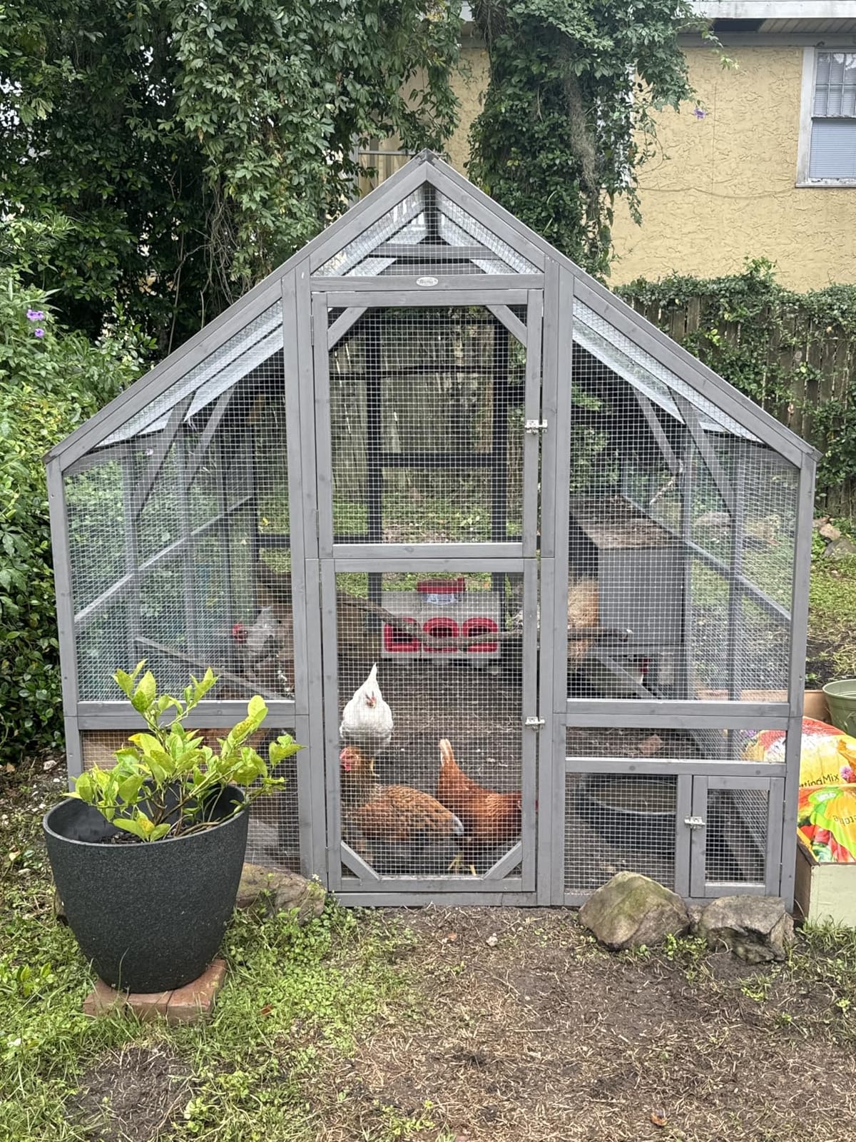 PawHut Large Wooden Chicken Coop for 8-12 Hens 110.2